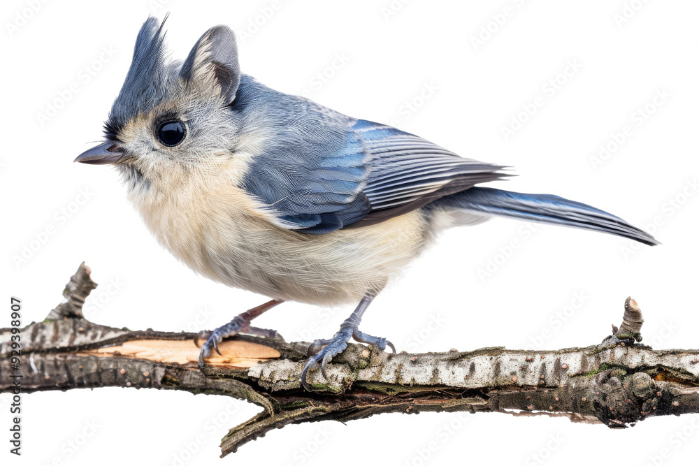 Fototapeta premium Titmouse on White Background