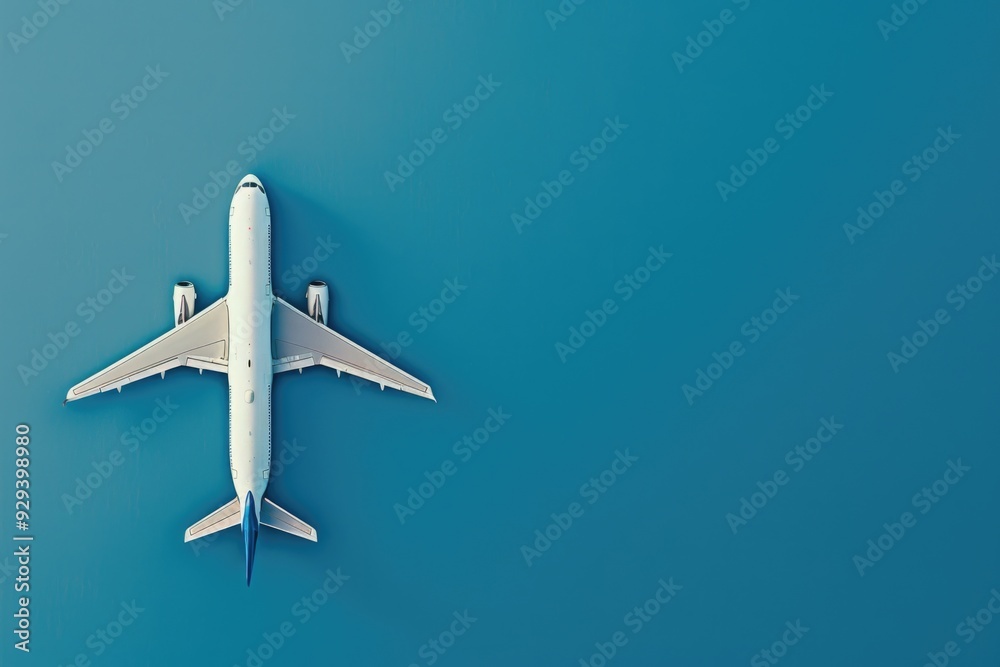 An airplane soaring through a clear blue sky An airplane soaring through a clear blue sky