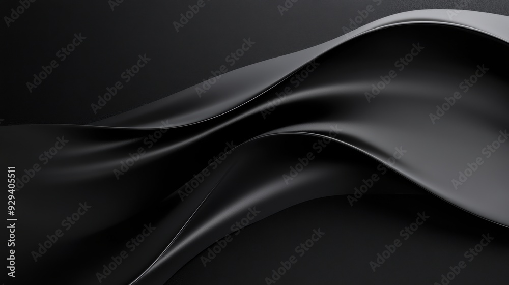 A smooth, flowing black fabric creating a sense of elegance and depth. A smooth, flowing black fabric creating a sense of elegance and depth.