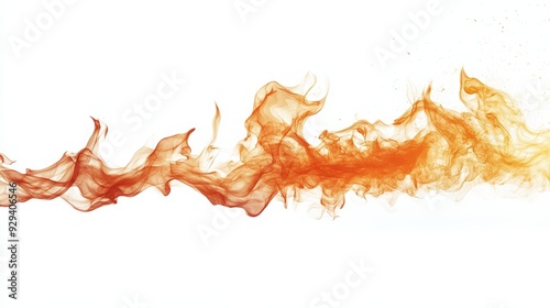 Orange Flames, Isolated On White Background, Ideal For Fire Safety And Warning Labels . Generative ai