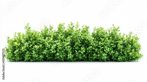 Fresh Green Bushes, Isolated On White Background, Perfect For Gardening And Landscaping Ads. . Generative ai