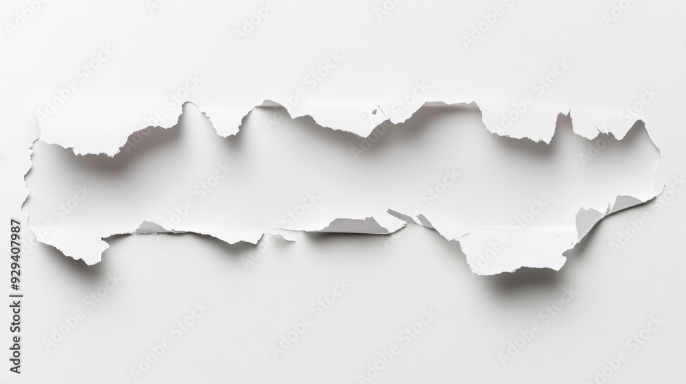 Torn White Paper Texture, Isolated On White Background, Ideal For Artistic And Craft Projects. . Generative ai Torn White Paper Texture, Isolated On White Background, Ideal For Artistic And Craft Projects. . Generative ai