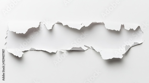 Torn White Paper Texture, Isolated On White Background, Ideal For Artistic And Craft Projects. . Generative ai