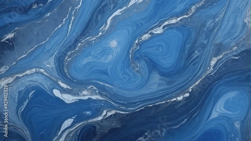 Blue and White Marble Pattern