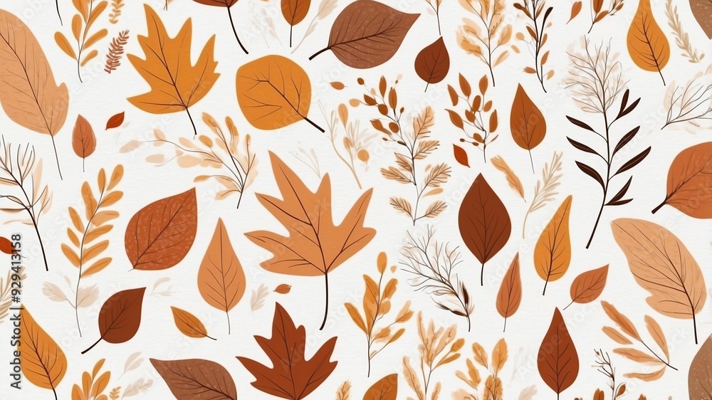 Intricate Leaf Wall Background Design
