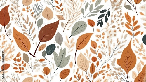 Intricate Leaf Wall Background Design