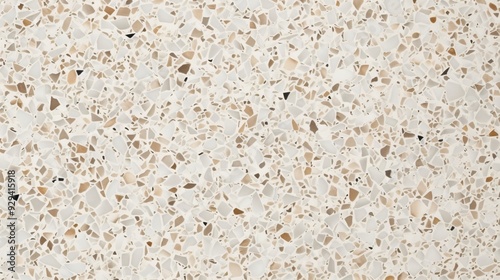 Terrazzo texture, floor and wall pattern. Marble and granite stone abstract background for decoration interior, top view.