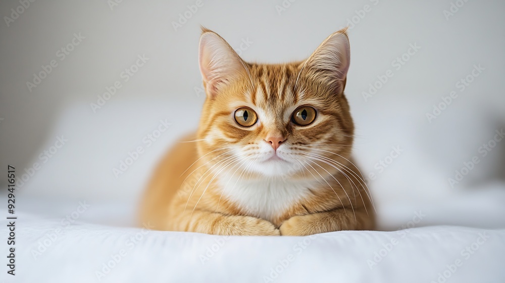 A cat with a yellow face is sitting on a white background The cat has a very cute and friendly expression : Generative AI A cat with a yellow face is sitting on a white background The cat has a very cute and friendly expression : Generative AI