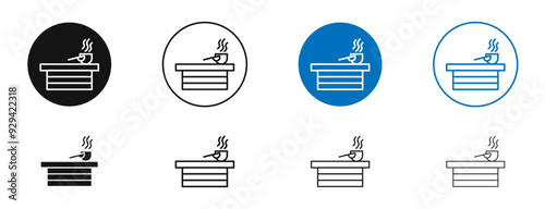 Turkish bath vector icon in black and blue colors