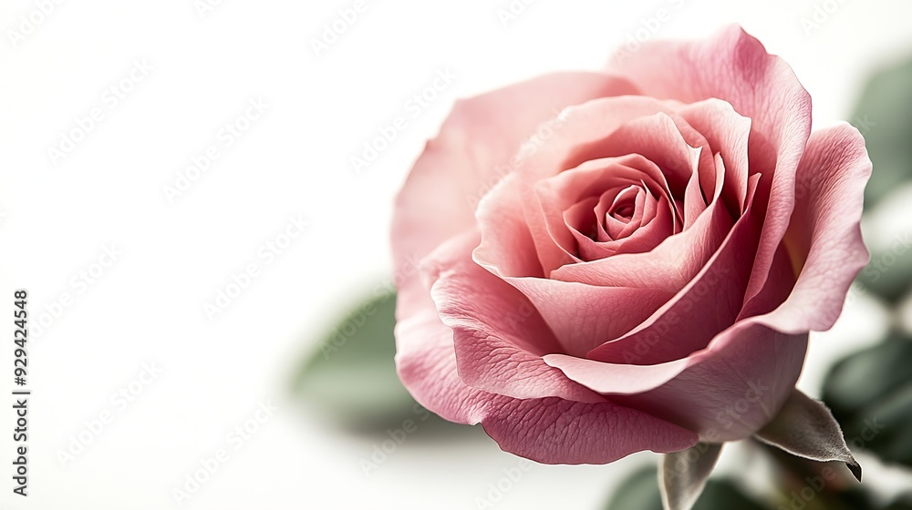 Fresh beautiful pink rose isolated on white background Detail for creating a collage : Generative AI Fresh beautiful pink rose isolated on white background Detail for creating a collage : Generative AI