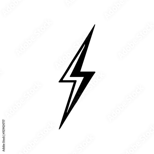 Lightning icon. lightning glyph. thunder icon. electricity icon. flash icon