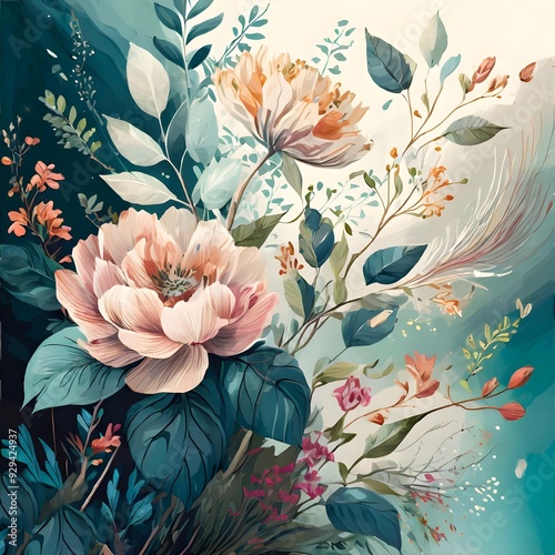 background with flowers