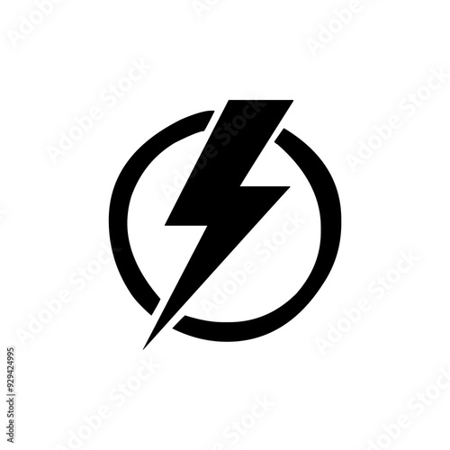 Lightning icon. lightning glyph. thunder icon. electricity icon. flash icon