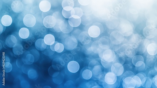 A soft-focus image featuring blue bokeh lights, creating a calming and serene atmosphere.