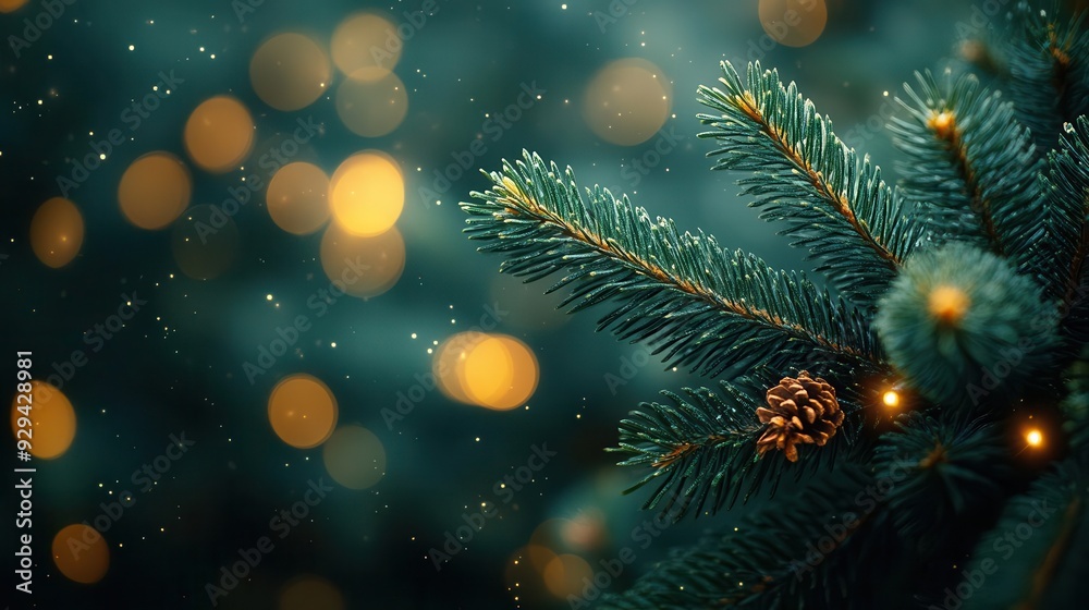 festive fir branch closeup moody dark background rich green needles bokeh lights vintage aesthetic copy space for seasonal quotes atmospheric holiday ambiance festive fir branch closeup moody dark background rich green needles bokeh lights vintage aesthetic copy space for seasonal quotes atmospheric holiday ambiance