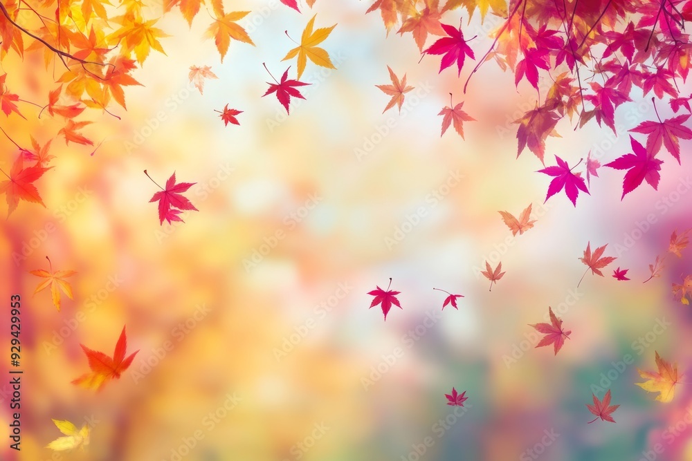 Autumn leaves falling to the ground Autumn leaves falling to the ground
