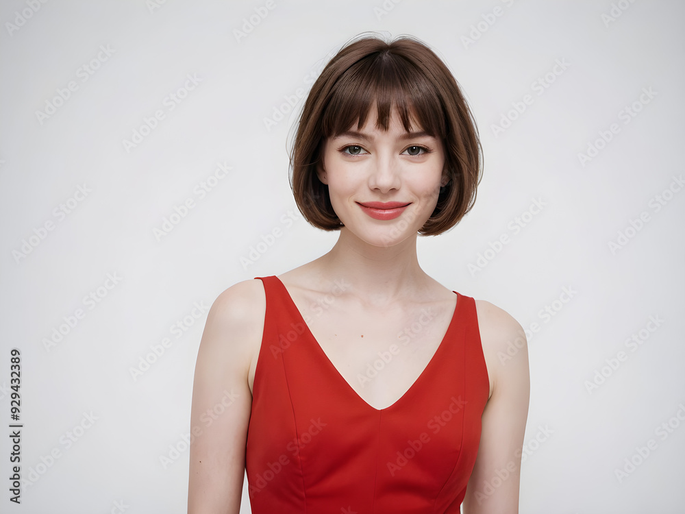 portrait of a woman in the red dress portrait of a woman in the red dress