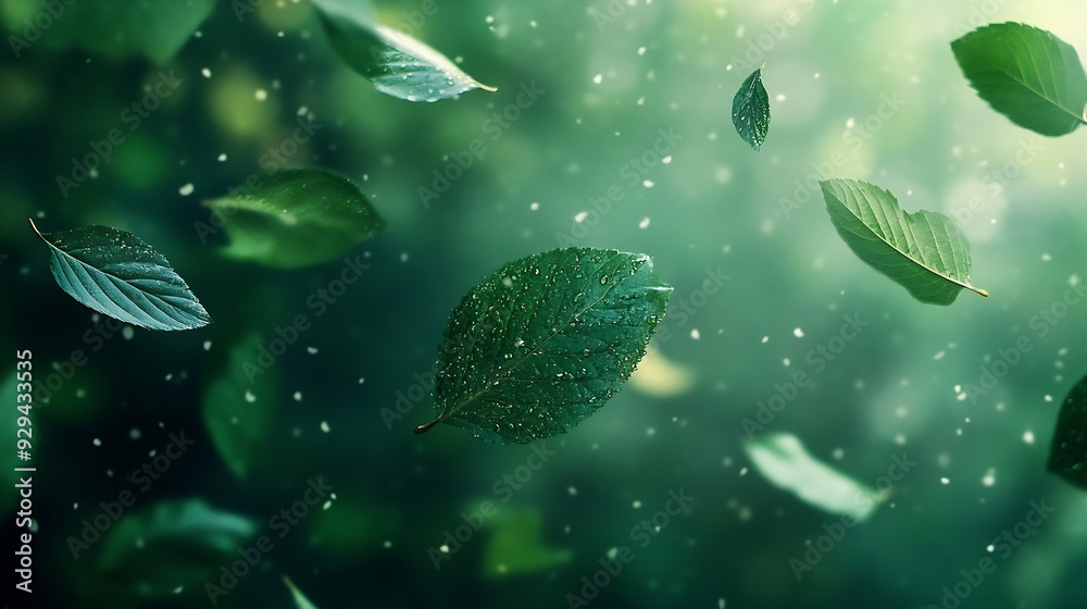 Green Floating Leaves Flying Leaves Green Leaf Dancing Air Purifier Atmosphere Simple Main Picture : Generative AI Green Floating Leaves Flying Leaves Green Leaf Dancing Air Purifier Atmosphere Simple Main Picture : Generative AI