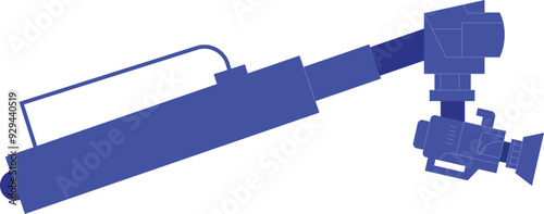 Movie camera crane color icon. Video production