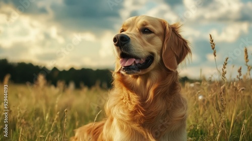 Golden Retriever in a Field