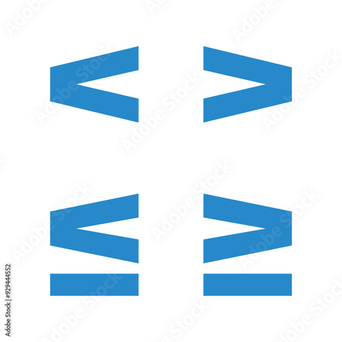 Mathematics inequality symbols. Greater than, less than, greater than or equal to and less than or equal to sign.
