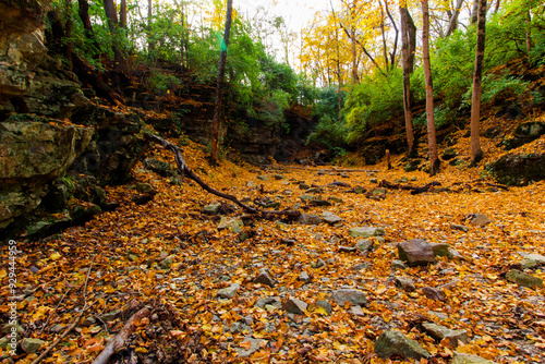 Indian Village Canyon in Autumn, Duranceau Park, Columbus, Ohio photo