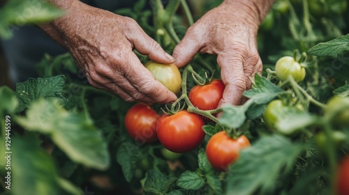 Harvesting Tomatoes