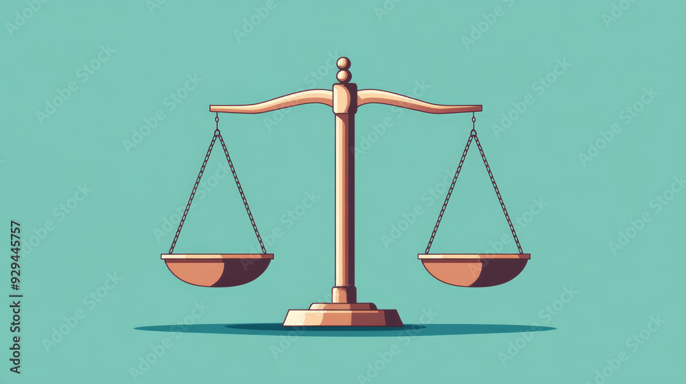 A minimalist illustration of justice scales, representing fairness and equality in a legal context with a clean design. A minimalist illustration of justice scales, representing fairness and equality in a legal context with a clean design.