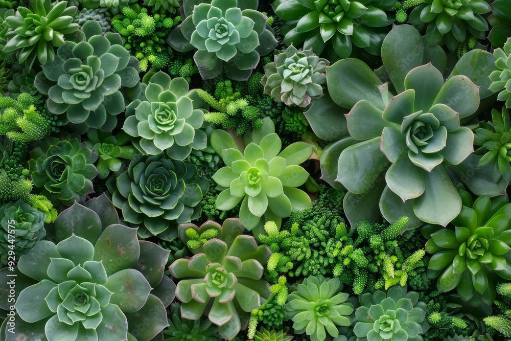 Vivid green tones of succulents in natural settings reveal a diverse range of hues Vivid green tones of succulents in natural settings reveal a diverse range of hues