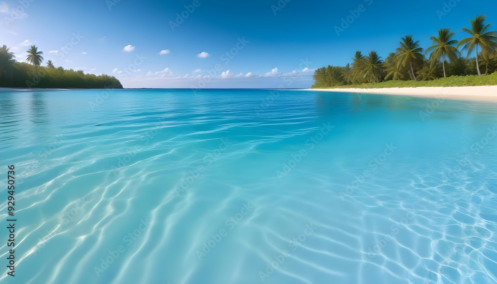 Fototapeta premium tropical beach with crystal water background 11