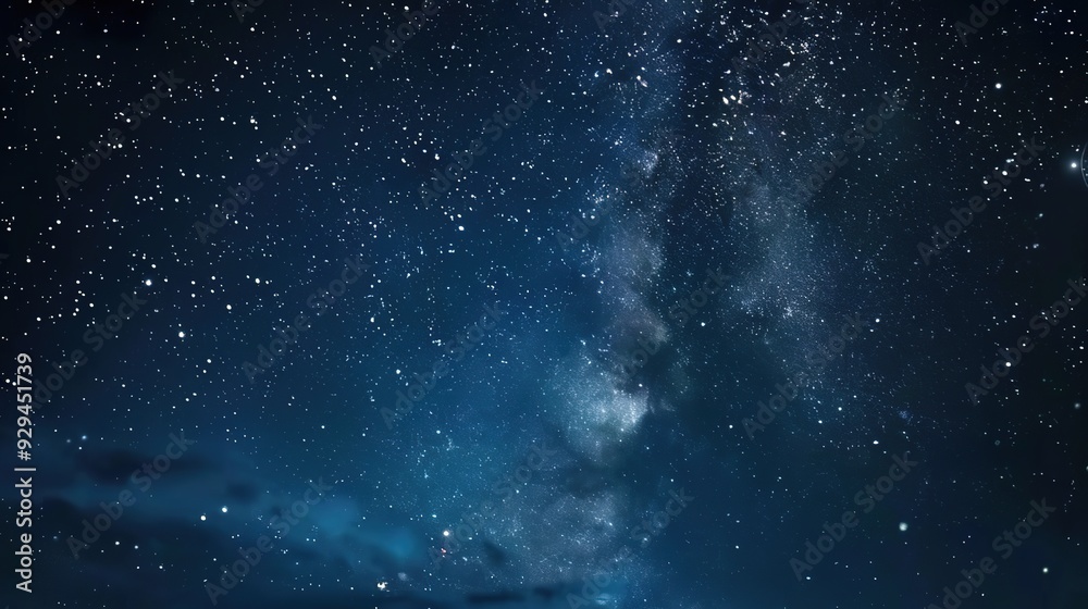 Sky_blue_background_Galaxy_background_Starry Sky_blue_background_Galaxy_background_Starry