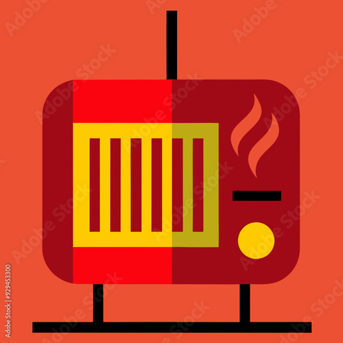 Electric infrared heaters stock illustration