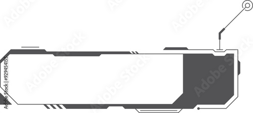 Digital callout in black line style. Infographic label