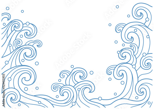 かわいい波の柄