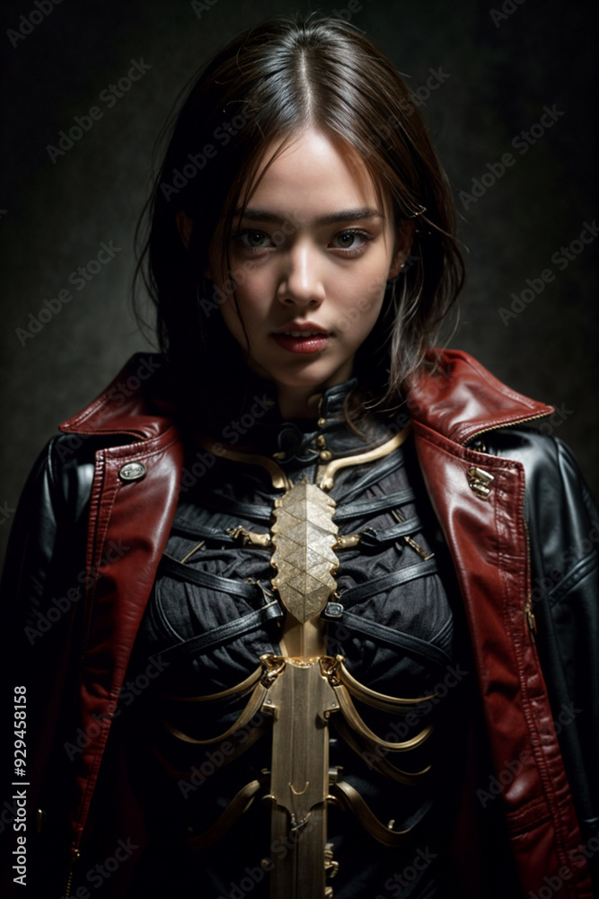 portrait of a woman in Halloween portrait of a woman in Halloween