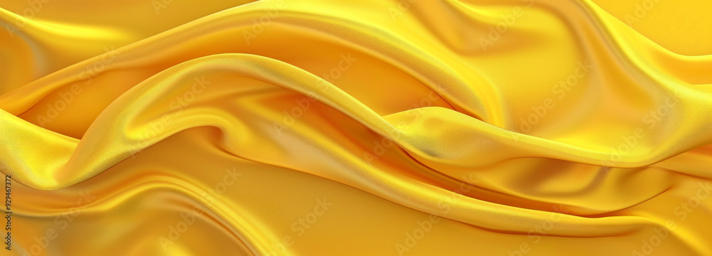 Smooth elegant yellow silk or satin