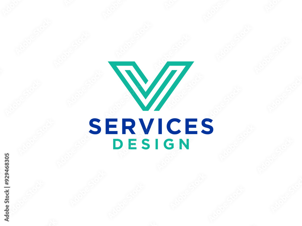 Letter V in Logo Protection Symbol Letter V in Logo Protection Symbol