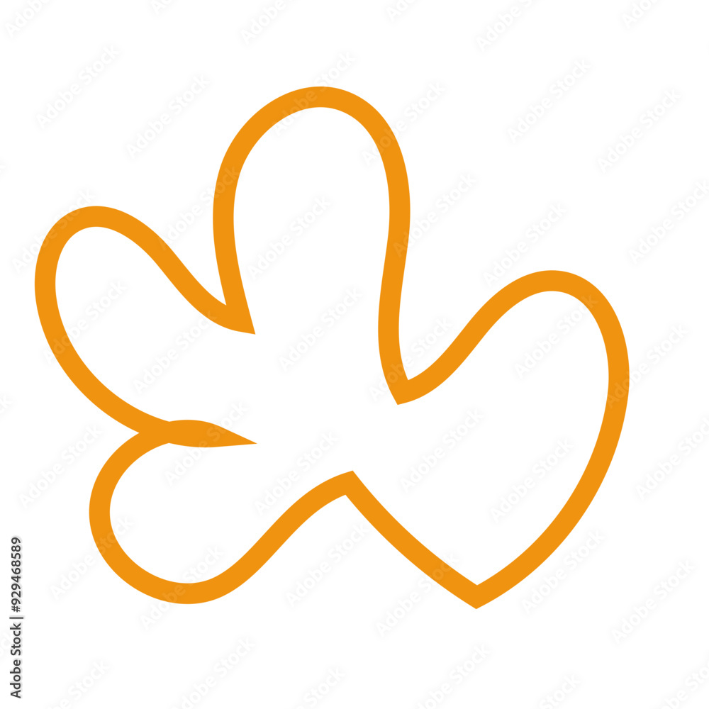 Orange abstract shapes outline vector Orange abstract shapes outline vector