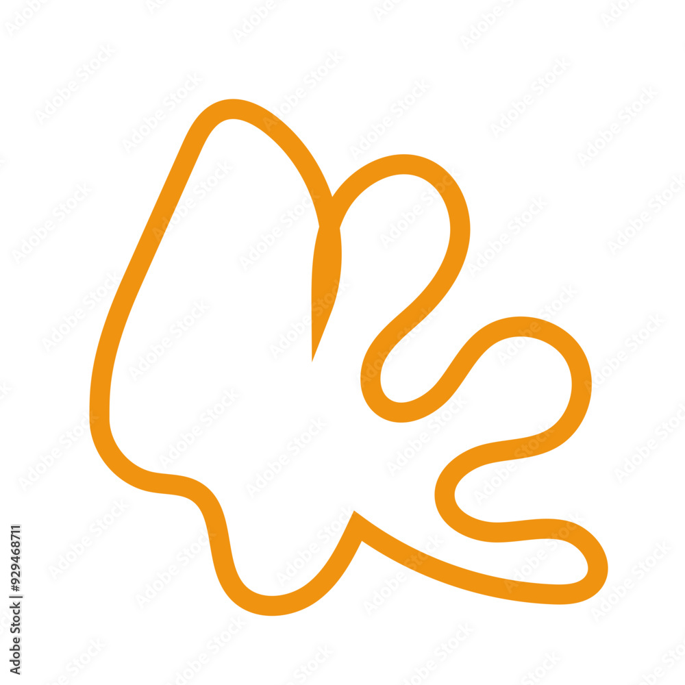 Orange abstract shapes outline vector Orange abstract shapes outline vector