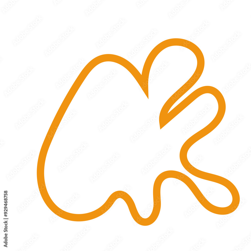 Orange abstract shapes outline vector Orange abstract shapes outline vector