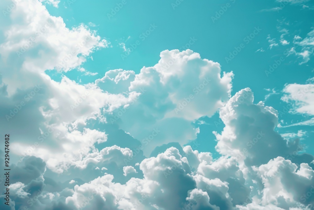 A plane soaring through a cloudy blue sky with a sense of freedom and adventure