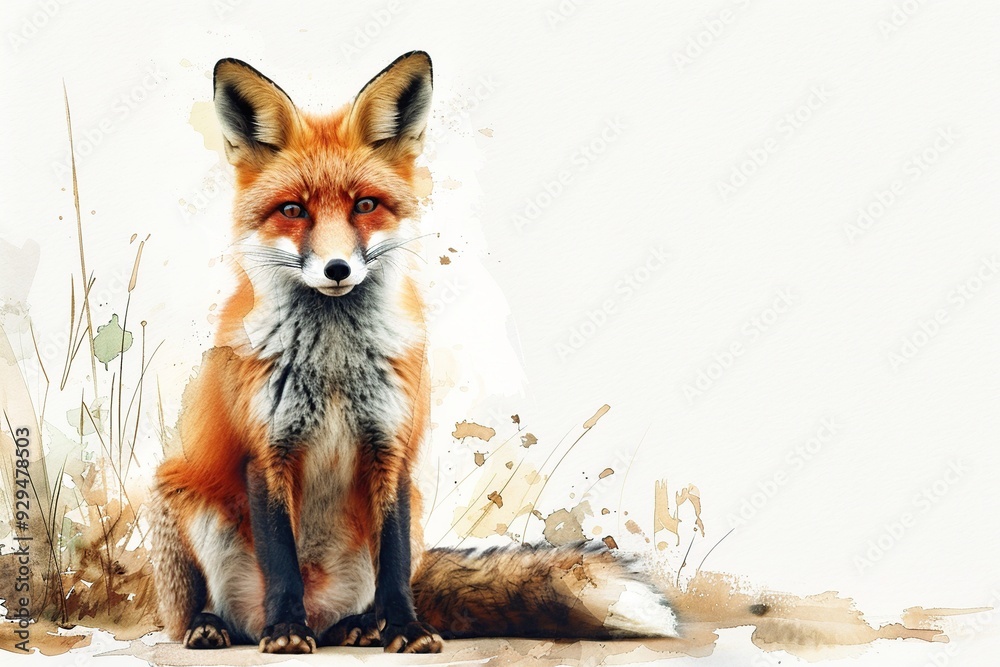 Red Fox Watercolor Art Red Fox Watercolor Art