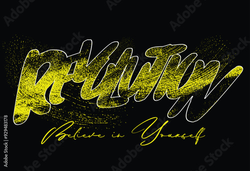Urban graffiti stamp font revolutionary slogan print with splash effect for man woman graphic tee t shirt - Vector