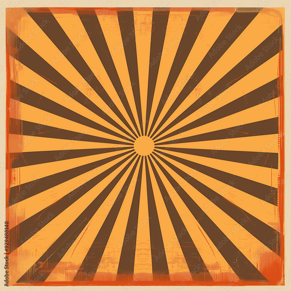 Obraz premium brown and orange rays, gradient as a background for a comic book or a vintage picture, generative AI