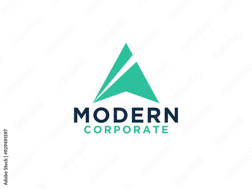 Letter A Logo Geometric Triangle Rounded. Letter A Logo Geometric Triangle Rounded.