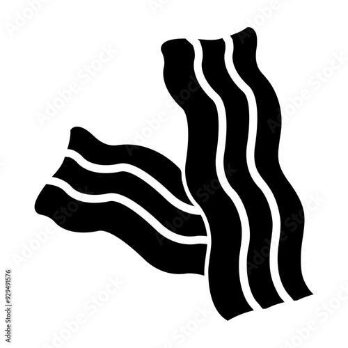 sliced bacon Solid icon