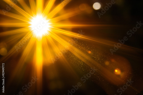 sun and sun flare for photomontage of photos and images in photoshop, generative AI