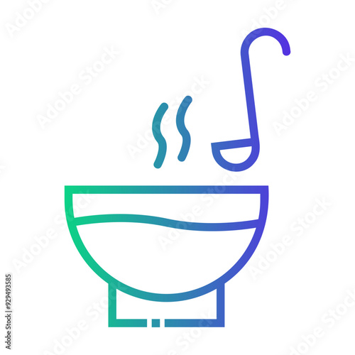 broth Line Gradient Icon