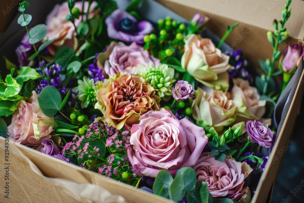 Obraz premium A colorful bouquet filled with various flowers