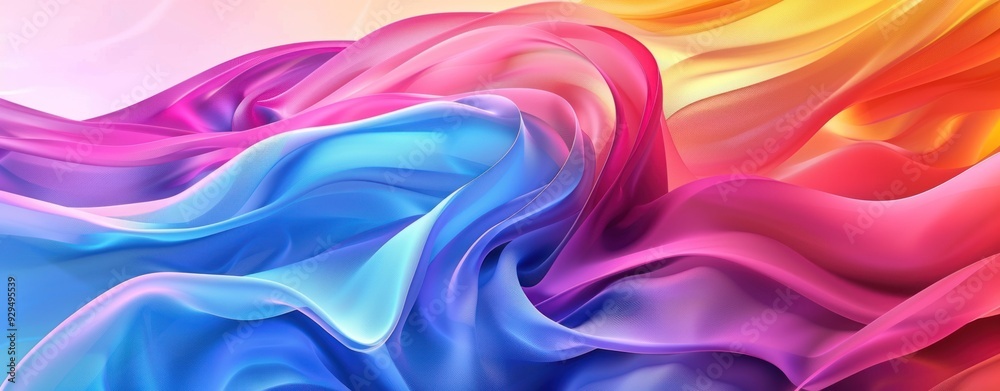 Fototapeta premium Abstract Swirling Colors: A Digital Art Composition